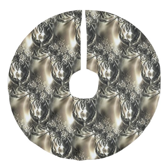 Gilded Pearls Imitatie Linnen Kerstboom Kleed (Voorkant)