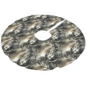 Gilded Pearls Imitatie Linnen Kerstboom Kleed (Gekanteld)