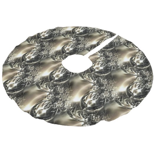 Gilded Pearls Imitatie Linnen Kerstboom Kleed (Gekanteld)