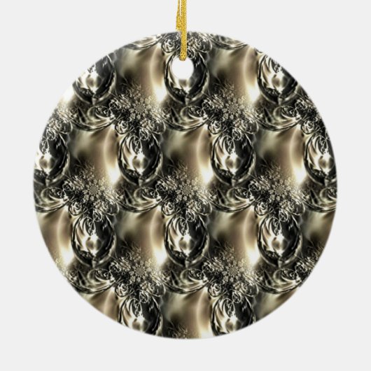Gilded Pearls Keramisch Ornament (Achterkant)