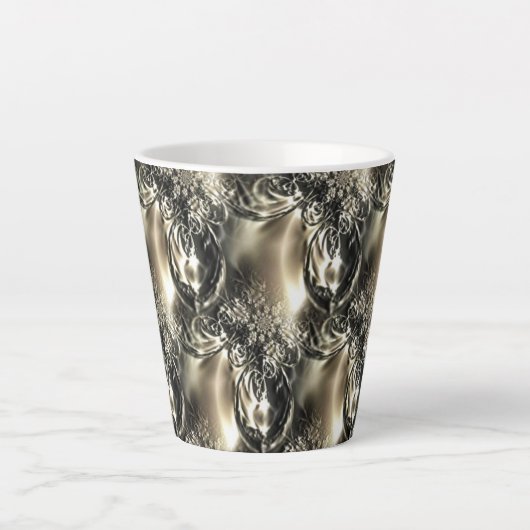 Gilded Pearls Latte Mok (Voorkant)