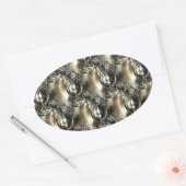 Gilded Pearls Ovale Sticker (Envelop)