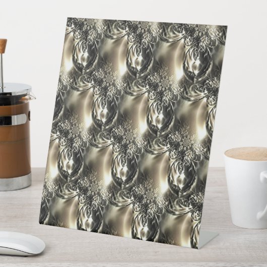 Gilded Pearls Reclamebord Met Voetstuk (Insitu)