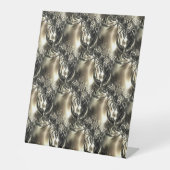 Gilded Pearls Reclamebord Met Voetstuk (Voorkant)