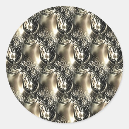 Gilded Pearls Ronde Sticker (Voorkant)