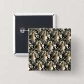 Gilded Pearls Vierkante Button 5,1 Cm (Voorkant /achterkant)