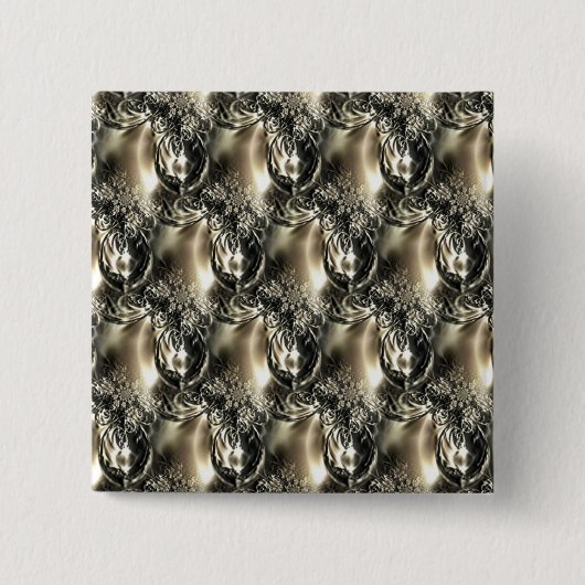 Gilded Pearls Vierkante Button 5,1 Cm (Voorkant)