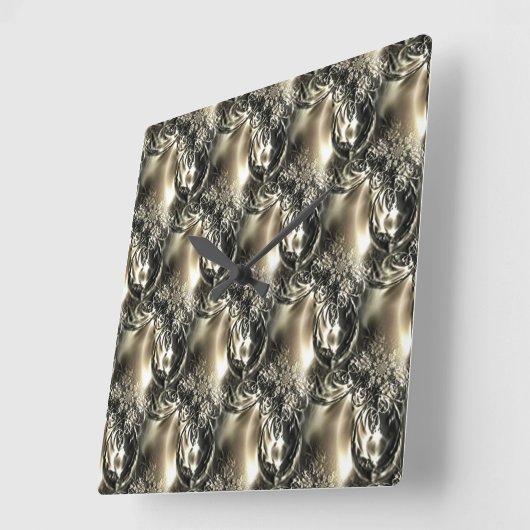 Gilded Pearls Vierkante Klok (Hoek)