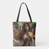 Gilded Pre-Raphaelite Woman 1 in Garden Tote Bag (Achterkant)