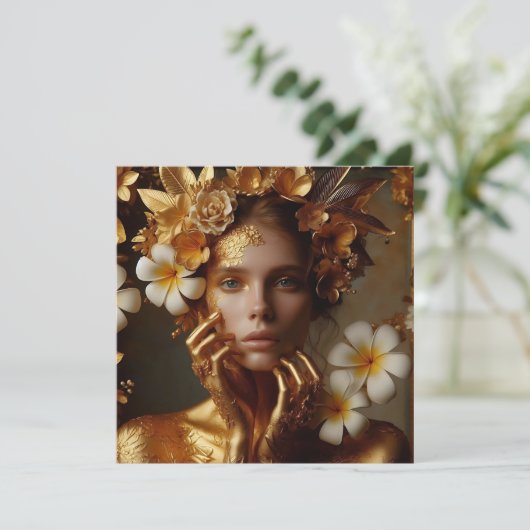 Gilded Pre-Raphaelite Woman 3 (Staand voorkant)