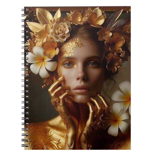 Gilded Pre-Raphaelite Woman 3 Notitieboek (Voorkant)
