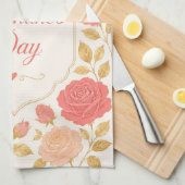 Gilded Rose Valentijn Romance Theedoek (Quarter Fold)