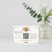 Gilded Royal RSVP QR code Kaart (Staand voorkant)