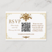Gilded Royal RSVP QR code Kaart (Voorkant)