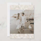 Gilded Scroll Damask Ivory Gold Save the Date (Achterkant)