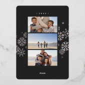 Gilded Snow | Foto Folie Feestdagenkaart (Achterkant)