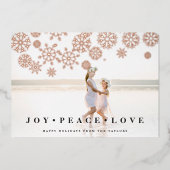 Gilded Snow | Foto Folie Feestdagenkaart (Voorkant)