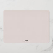 Gilded Snow | Snowflake Photo Collage Roos Gold Folie Feestdagenkaart (Achterkant)