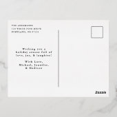 Gilded Snowflakes Photo Silver Folie Feestdagen Briefkaart (Achterkant)