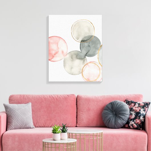 Gilded Spheres Canvas Afdruk (Insitu (Woonkamer))