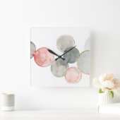 Gilded Spheres Vierkante Klok (Huis)