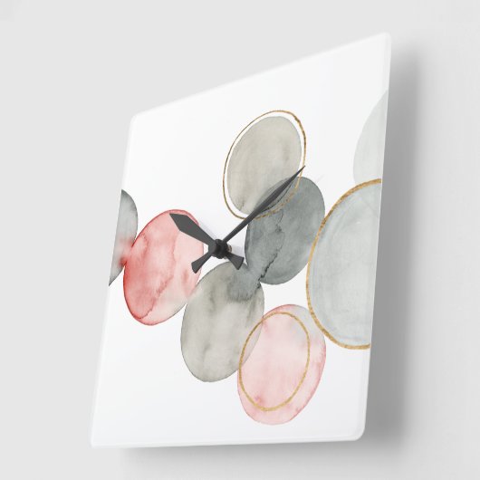 Gilded Spheres Vierkante Klok (Hoek)