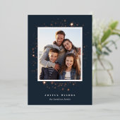 Gilded Stars | Foto Folie Holiday Kaart (Staand Voorkant)