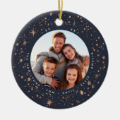 Gilded Stars | Holiday-foto Keramisch Ornament (Voorkant)