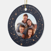 Gilded Stars | Holiday-foto Keramisch Ornament (Links)