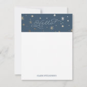 Gilded Stars Personal Stationery, Night Sky Card Kaart (Voorkant)