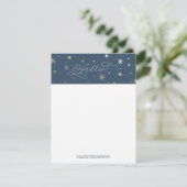 Gilded Stars Personal Stationery, Night Sky Card Kaart (Staand voorkant)