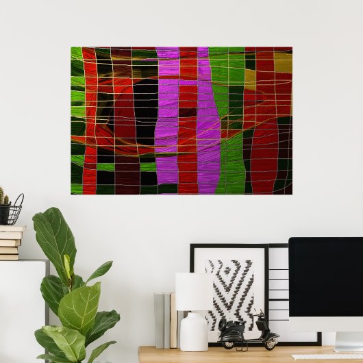 Gilded Stripes Poster (Thuiskantoor)