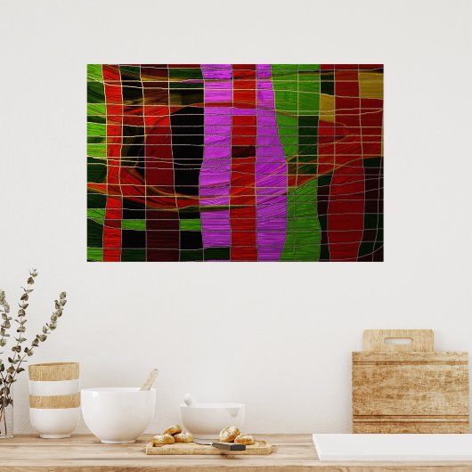 Gilded Stripes Poster (Keuken)