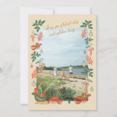 Gilded Tides Coastal Christmas Photo Card Feestdagenkaart (Voorkant)
