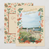 Gilded Tides Coastal Christmas Photo Card Feestdagenkaart (Voorkant / Achterkant)