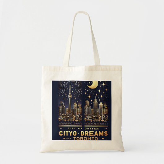 Gilded Toronto Skyline Tote - Premium Edition Bag (Voorkant)