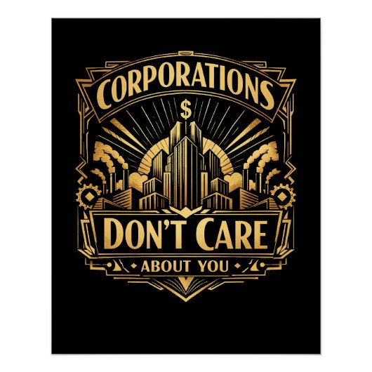 Gilded Towers of Greed Perfect Poster (Voorkant)