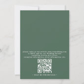 Gilded Tropics Elegant Modern QR Code Wedding Kaart (Achterkant)