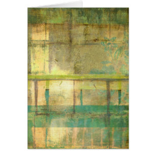 Gilded Turquoise en Green Abstract Painting