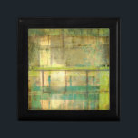 Gilded Turquoise en Green Abstract Painting Cadeaudoosje<br><div class="desc">Een abstract schilderij van Jennifer Goldberger, dat gebruik maakt van tinten van gegoten turquoise en groen om een warm, bekend gevoel te creëer. Een mooie wandeling door de bossen tijdens de lente of de zomer zou een aantal van deze zelfde kleuren opleveren. Breng het geschenk van natuur naar huis door...</div>