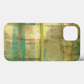 Gilded Turquoise en Green Abstract Painting Case-Mate iPhone Case (Achterkant (horizontaal))