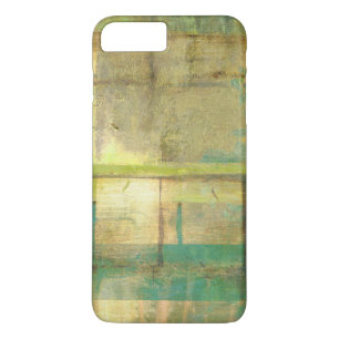 Gilded Turquoise en Green Abstract Painting Case-Mate iPhone Case