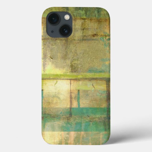 Gilded Turquoise en Green Abstract Painting Case-Mate iPhone Case (Achterkant)