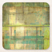 Gilded Turquoise en Green Abstract Painting Kartonnen Onderzetters (Voorkant)