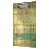 Gilded Turquoise en Green Abstract Painting Klembord (Links)