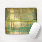 Gilded Turquoise en Green Abstract Painting Muismat (Met muis)