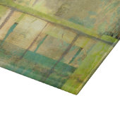 Gilded Turquoise en Green Abstract Painting Snijplank (Hoek)