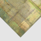 Gilded Turquoise en Green Abstract Painting Tissuepapier (Detail)