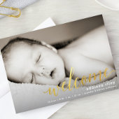 Gilded Welcome Faux Gold | Aankondiging geboorte