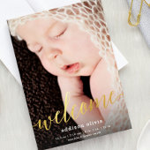 Gilded Welcome Faux Gold | Aankondiging geboorte